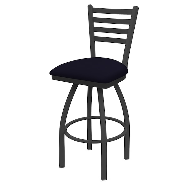 25" Swivel Counter Stool, Pewter Finish, Canter Twilight Seat